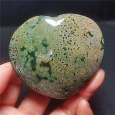 Rare 150.5G Natural Polished Orbicular Ocean Jasper Heart Reiki Healing WYY2154 picture