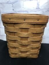 Longaberger Basket 1992 GSS Tall Square 6” tall tissue holder pens organizer picture
