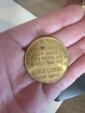 1963 Masonic Bonnie Blink Corn Husking Token Coin One Day Wages picture