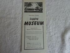 Marinette County Logging Museum WI Brochure Pamphlet Vacation Lake VTG. picture