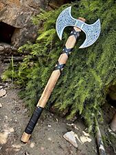 Viking Axe Forged axe, Handmade Double Headed Axe Hand forged best birthday gift picture