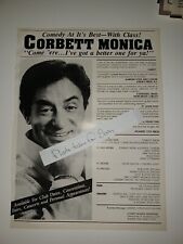 Corbett Monica Vintage 1990 8x11 Magazine booking Ad picture