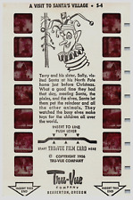 Vintage Tru Vue Tru-Vue Film Card A Visit To Santas Village Christmas XMAS S-4 picture
