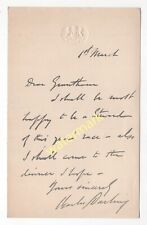Charles Darling, politician & judge, autograph letter c1890s picture