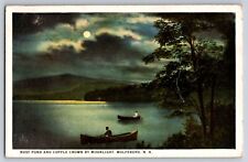 Postcard Rust Pond & Copple Crown by Moonlight, Wolfeboro  New Hampshire   E 7 picture
