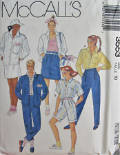 VTG 80s McCalls 3553 Misses 10 High Rise Tapered Pant Skirt Jacket Shirt Pattern picture