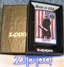 ZIPPO  JOHNNY CASH  Lighter I WALK THE LINE 46166 NEW Sealed AMERICAN FLAG Mint picture