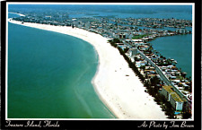Aerial View Northward Treasure Island Florida FL Continental 6x4 Postcard L63 picture