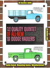 METAL SIGN - 1961 Dodge Stake Truck Utiline Pick Up - 10x14 Inches picture
