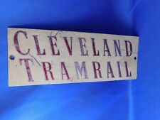 CLEVELAND TRAMRAIL VINTAGE METAL ADVERTISING SIGN PLAQUE CRANE MONORAIL SYSTEMS picture