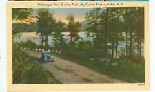 ADIRONDACKS, NEW YORK-PICTURESQUE VIEW-FIRST LAKE-CAR-LINEN-CENTRAL-(NY-A) picture