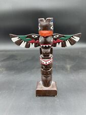 Vintage Authentic 9” Alaska Craft Souvenir Totem Pole Ketchikan AK VG picture