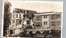 EARTHQUAKE DAMAGE ARLINGTON HOTEL santa barbara ca real photo postcard rppc picture
