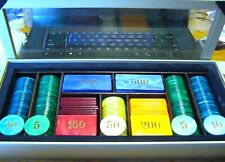 Dal Negro NOS Vintage 1960s Poker Black Jack Gambling chips set NewinBox Perfect picture