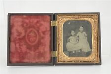 Ambrotype Photograph of Sisters Antique 1/6th Plate in Bobby Shafto Union Case  picture