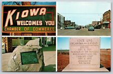 Postcard Kiowa Kansas Historical Events, Cherokee Strip Run B115 picture