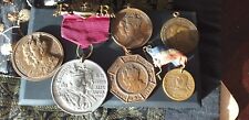 Antique Vintage 1900-s Job Lot of 6 English King George Era Medals. picture