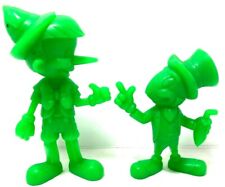 Vintage Marx Durham Walt Disney Green Hard Plastic Pinocchio & Cricket  picture