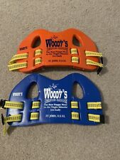 Woodys Seafood Saloon Beach Life Jacket Beer Can Soda Coozie TWO picture