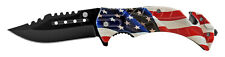 4.63 inch Multifunctional Rescue Pocket Knife with USA Flag -  picture