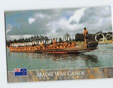 Postcard Maori War Canoe, New Zealand picture
