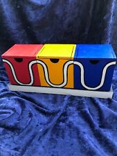 Handpainted Retro Mod Colorblock Vanity Tray Set (Upcycled) picture
