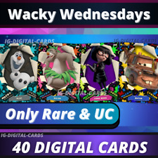 Topps Disney Collect Wacky Wednesdays  Only Rare & Uncommon [40 DIGITAL } picture