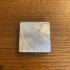 Vintage Volupte USA Mother Of Pearl Lid And Gold Tone Case picture