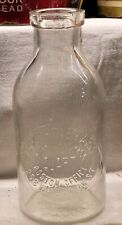 OLD A G SMALLEY QUART MILK EMBOSSED OAK GROVE FARM EAST MEDWAY MASSACHUSETTS  picture