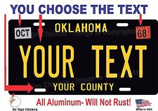 Oklahoma  Personalized Custom License Plate Car Motorcycle Bike - BLACK picture