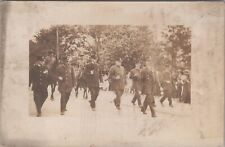 Marion, OH: Memorial Day Parade RPPC, Soldiers vintage Ohio Real Photo Postcard picture