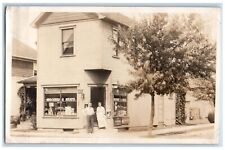 c1910's Corner Grocery Food Meat Store Shop Occupational RPPC Photo Postcard picture