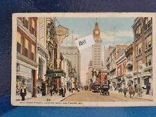 VTG ca 1920 PC Baltimore Street looking West Baltimore Maryland MD postmarked  picture