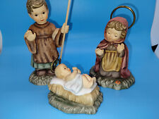 VTG Berta Hummel 3-Piece Nativity Set w/ Mary, Joseph, Baby Jesus Goebel 1996 picture