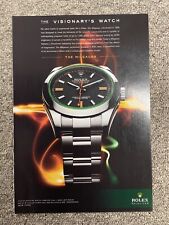 2010 Rolex Watch Print Ad - The Visionary's Watch The Milgauss Oyster 10x7 picture