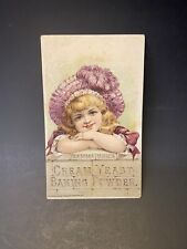 Vintage 1894 Victorian Mama Uses Cream Yeast Baking Powder Advertising Sign Card picture