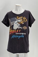 2691 Harley Davidson BORN IN THE USA Vtg 1982 Womens Single Stitch tee sz M picture