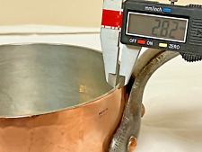 Vintage Copper Saucepan Hammered Sides New Tin 16cm 6.5