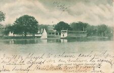 Postcard Grand Isle Davenport Iowa IA 1905 UDB Steamboat Sailboat picture