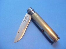 CUSTOM No 6 OPINEL FRENCH CARBON CARBONE POCKET KNIFE 50 CALIBER SPENT SHELL picture