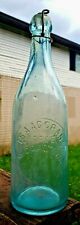 Rare Antique Middletown NY Blob Top Isaac Crans LARGE Quart Size Soda Bottle picture