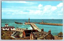Postcard Harbour Entrance Whitby Yorkshire  England    E 16 picture