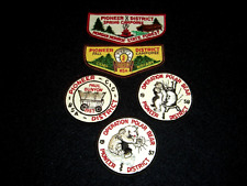 BSA Council Vintage Patches From 1956-1957-1958 Indiana Pioneer District Mint picture
