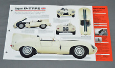1954-1957 JAGUAR D-TYPE British Race Car SPEC SHEET BROCHURE PHOTO BOOKLET picture
