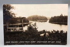 1939 Real Photo RPPC Postcard Lake Nokomis Deep Trail Camp Heafford Junction WI picture