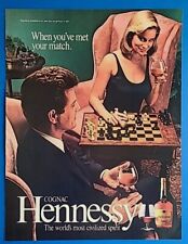1987 Hennessy Cognac Chess When you've met your... Vtg 1980's Magazine Print Ad picture