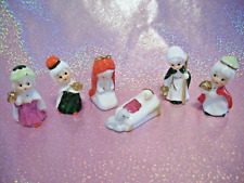 🎁i💗* Vtg NAPCO Miniature Christmas Jesus Holy Family Wiseman Nativity Set ⭐ picture