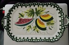 Vintage Zanolli Hand Painted Tray with Melons - Made in Italy picture