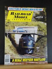 Railroad Model Craftsman Magazine 1993 July Amtrak GE B32-8WH plans picture