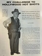 1957 Ed McGivern Challenges Hollywood Hot Shot Cowboys illustrated picture